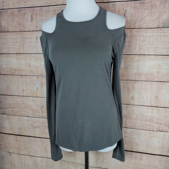 Harlowe & Graham Tops - Harlowe & Graham Stretchy Modal Cold Shoulder Top